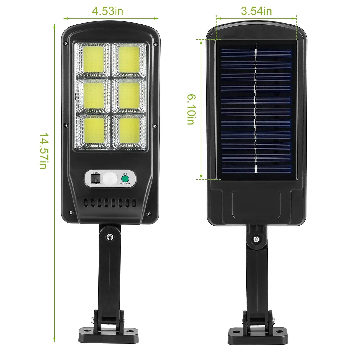 1Pc 450W 300W 200W Solar Powered Motion Sensor Wall Lights Outdoor IP65 Waterproof 3 Modes With Remote Control