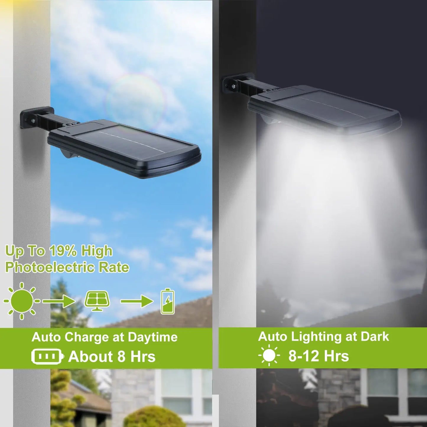 1Pc 450W 300W 200W Solar Powered Motion Sensor Wall Lights Outdoor IP65 Waterproof 3 Modes With Remote Control