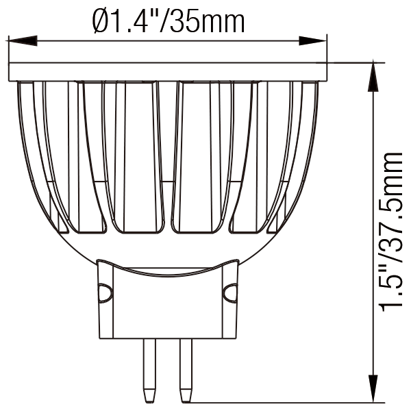 2.5W MR11 Halogen Bulb Warm White Light for Home and Display - Halogen Bulb