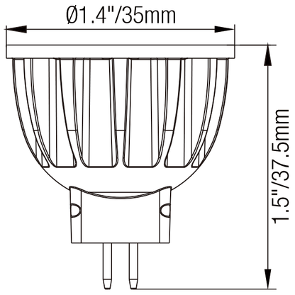 2.5W MR11 Halogen Bulb Warm White Light for Home and Display - Halogen Bulb