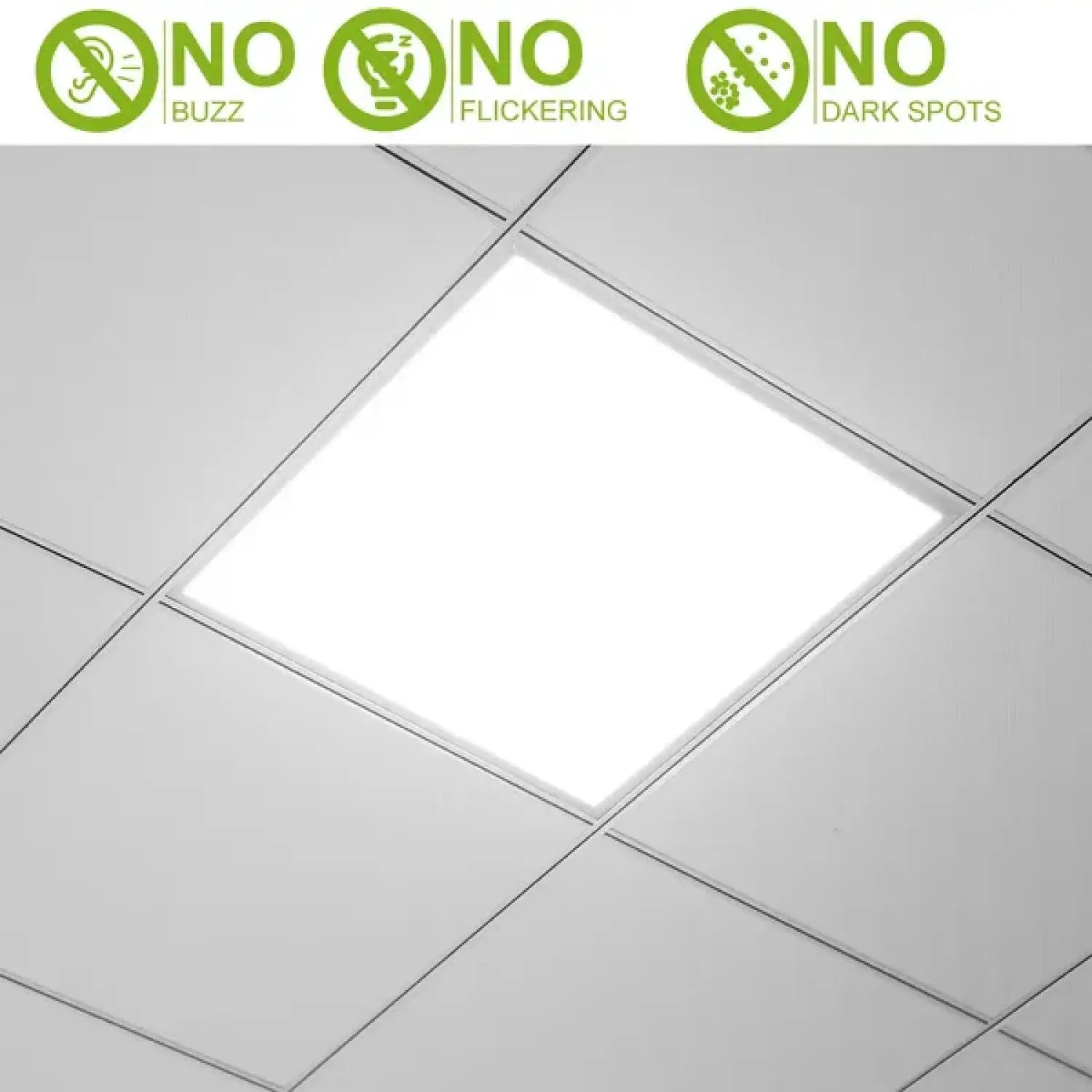 2 PCS 48W 2FT LED Panel Light 5800LM 7000K Ceiling Lighting 150W Equivalent LED Troffer Recessed Edge-Lit - 12V Hanging