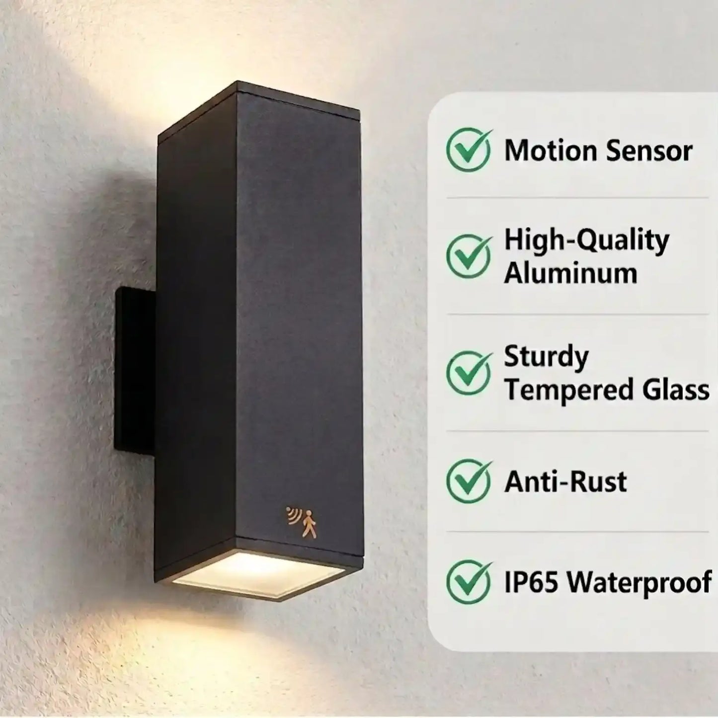 2 pack Outdoor Wall Light with Sensor Modern Dusk to Dawn Sconce