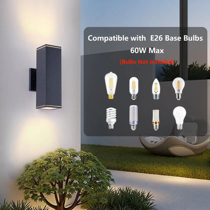 2-Pack Wall Sconce Modern Fixture with Waterproof of Indoor & Outdoor