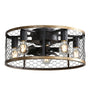 Metallic Black Ceiling Fan Black 12V Hanging Light