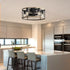 Metallic Black Ceiling Fan Black 12V Hanging Light