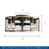 Metallic Black Ceiling Fan Black 12V Hanging Light