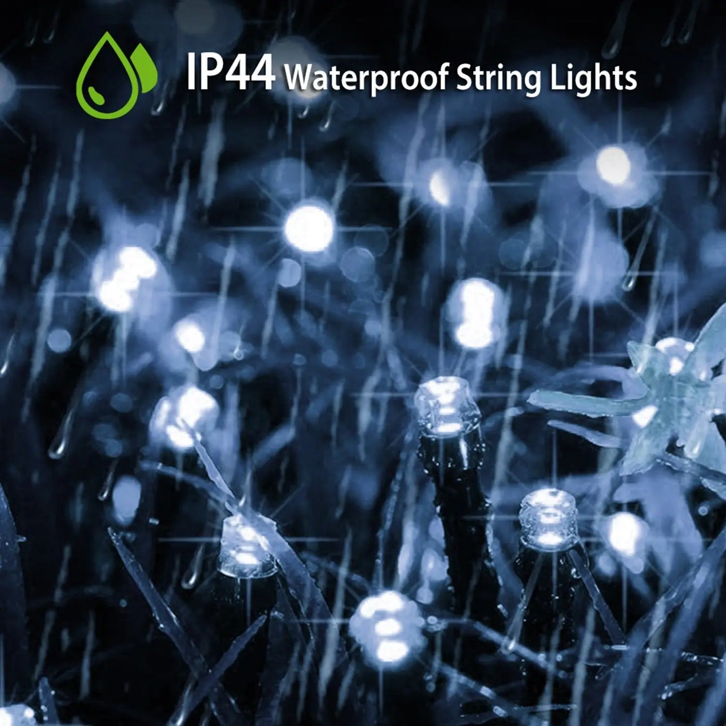 200 LED Solar Outdoor String Lights – 22M 8 Modes IP44 Waterproof - White - Decorative Lights