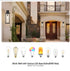 20inch Height Set Of 2 Modern Outdoor Wall Lanterns With Black Metal Frame And Clear Glass Weatherproof Wall Sconces
