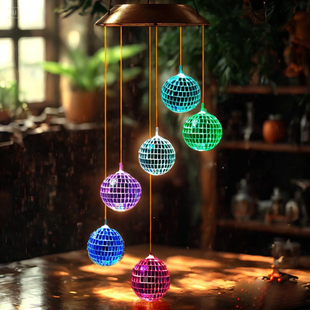 Color Changing Solar Wind Chimes – LED Hanging Light for Garden, Patio, and Yard Decor