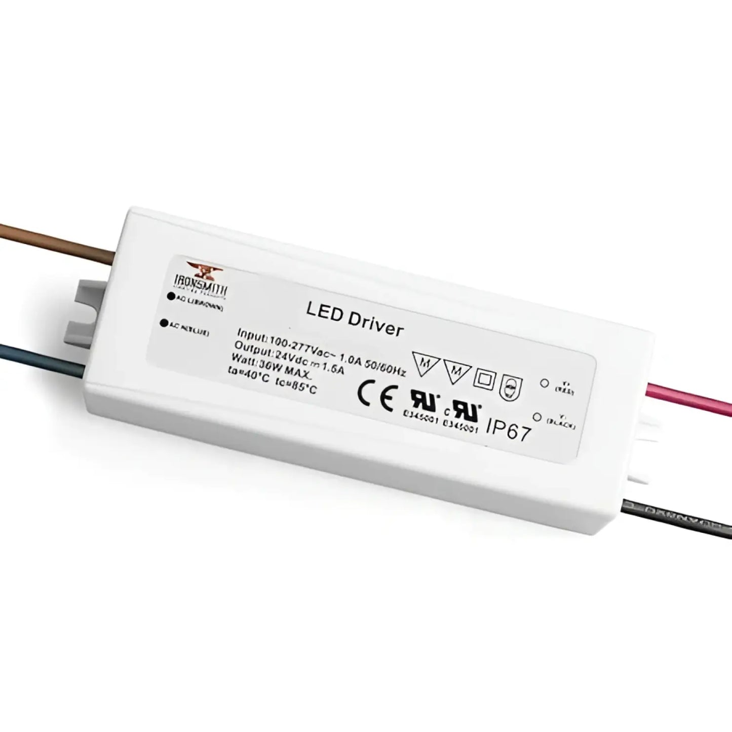 22W LED Driver 24V Dimmable | 110-277V AC to 24V DC Constant Voltage - 110 Volts - 277 Volts / 24V / 22 Watt - LED