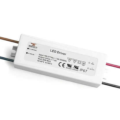 22W LED Driver 24V Dimmable | 110-277V AC to 24V DC Constant Voltage - 110 Volts - 277 Volts / 24V / 22 Watt - LED