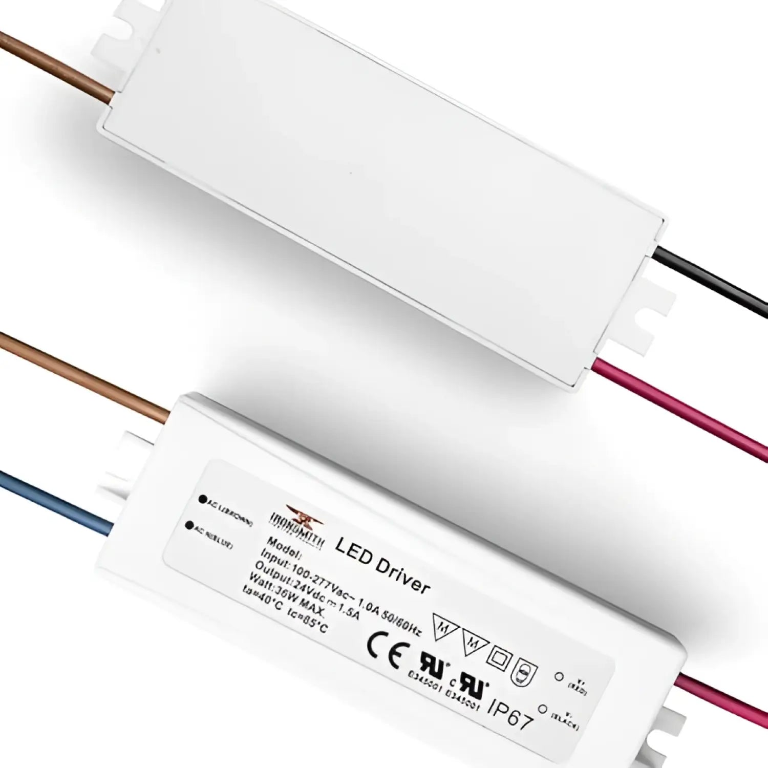 22W LED Driver 24V Dimmable | 110-277V AC to 24V DC Constant Voltage - 110 Volts - 277 Volts / 24V / 22 Watt - LED