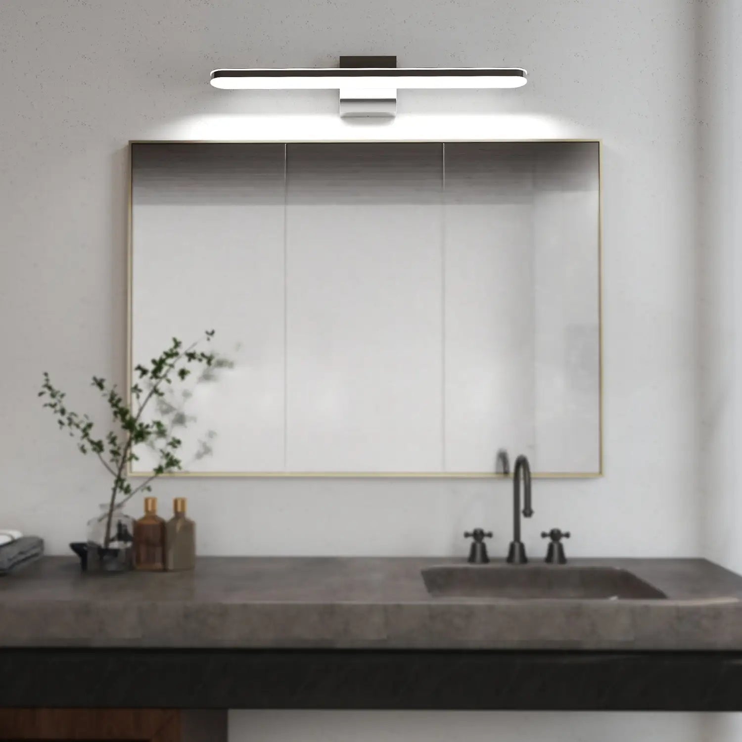 24-Inch Modern LED Vanity Lights Chrome for Wall Lighting - 24inch 12W - Wall Lights