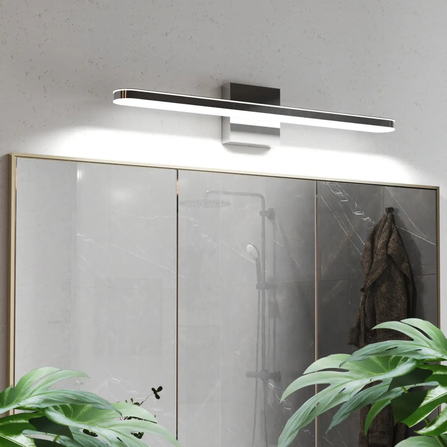 24’’ Modern Bathroom Lights Dimmable Chrome LED Vanity Sconce 12W 6000K Waterproof Wall Fixture - White - Wall Lights
