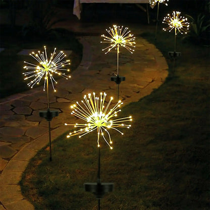 2Pcs Solar Powered Starburst Light with 240 LEDs For Spring Garden Decoration - Solar Light