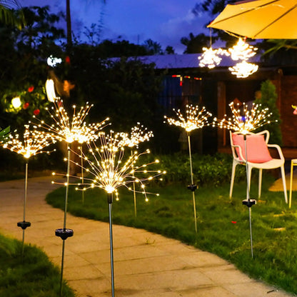 2Pcs Solar Powered Starburst Light with 240 LEDs For Spring Garden Decoration - Solar Light