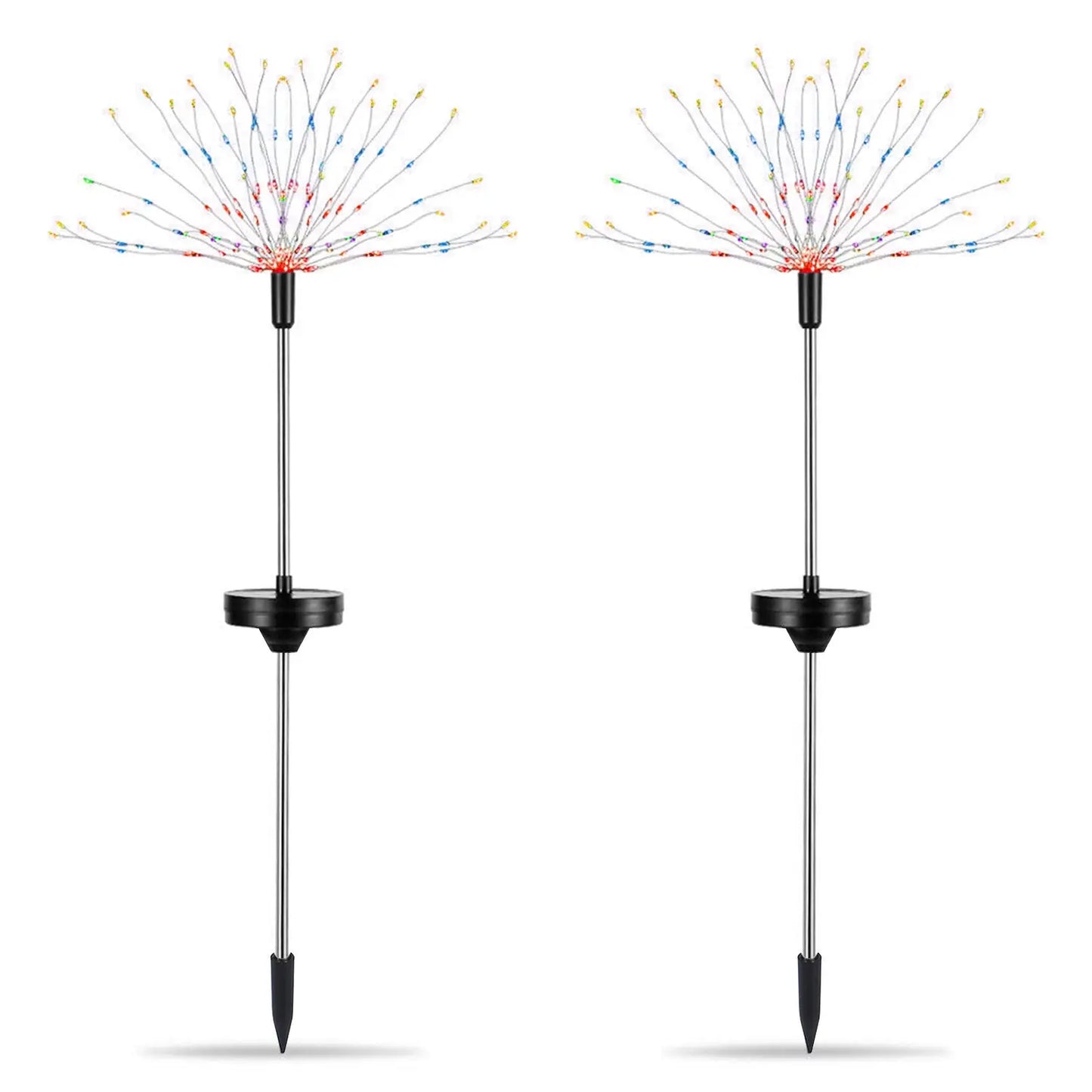 2Pcs Solar Powered Starburst Light with 240 LEDs For Spring Garden Decoration - Colorful Lighting - Solar Light