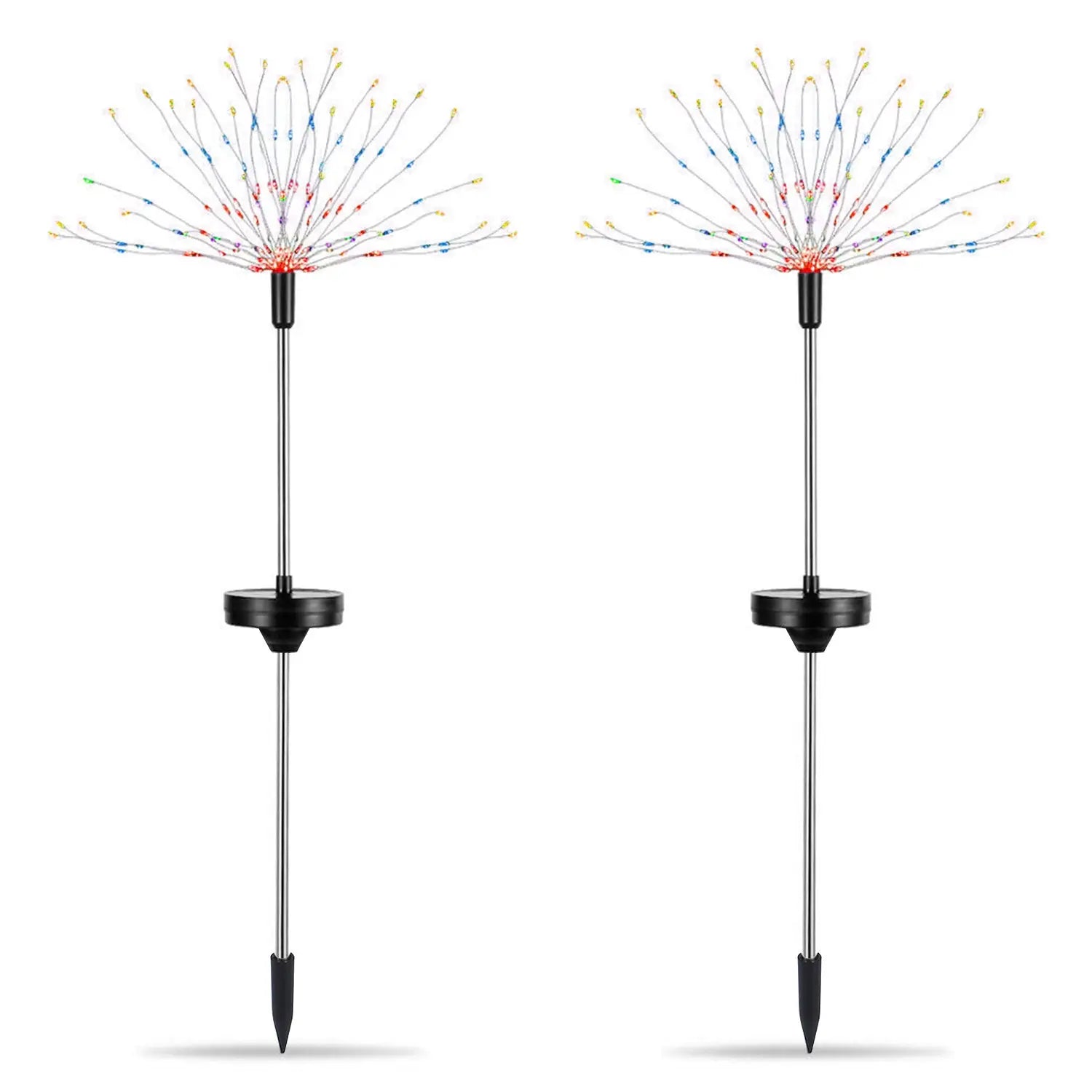 2Pcs Solar Powered Starburst Light with 240 LEDs For Spring Garden Decoration - Colorful Lighting - Solar Light