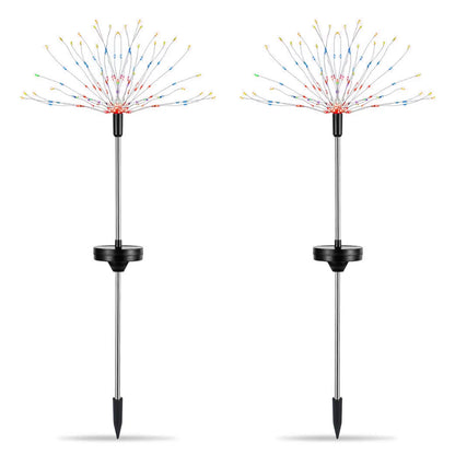 2Pcs Solar Powered Starburst Light with 240 LEDs For Spring Garden Decoration - Colorful Lighting - Solar Light