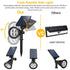 2Pcs Solar Spotlight Outdoor Dusk To Dawn Light Wall Path Lawn Garden Lamp Waterproof - Black - Solar Lights