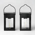 2pk Solar LED Outdoor Deck Lights Matte Black - 2Pack - 12V Hanging Light