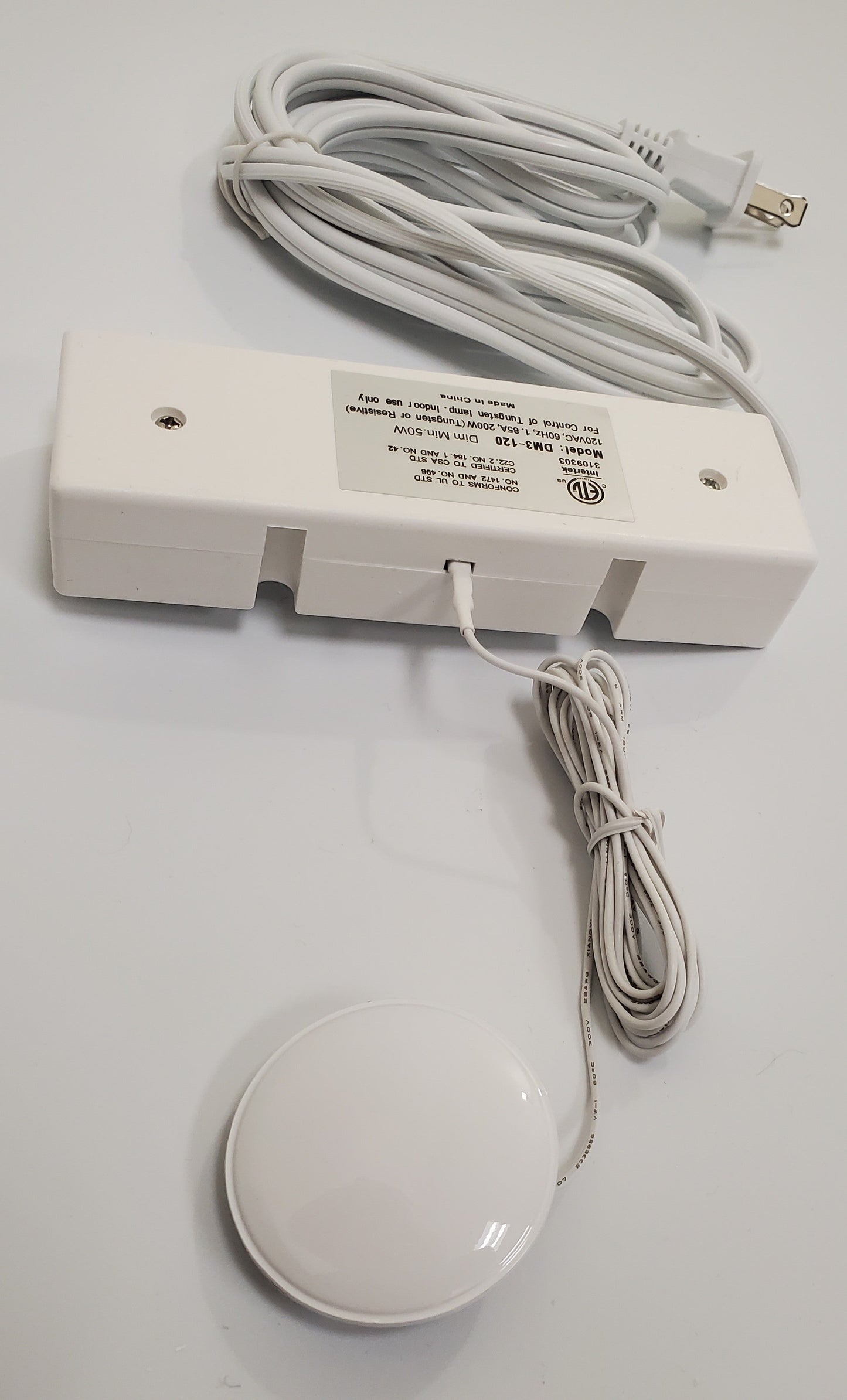 3 Level touch Light Dimmer with 3 Plug - Receptacles 120V - Transformer
