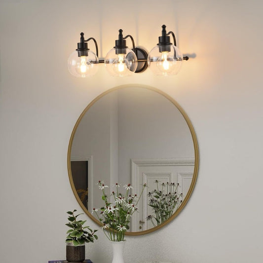 3 Lights Bathroom Vanity Fixture 22 Inch Bathroom Fixture Bathroom Lamp Above Mirror With Clear Glass Cover For Living