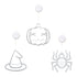 3 Pack Halloween Lights Battery Operated – Pumpkin Witch Hat & Spider - Transparent - Decorative Lights