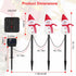 3-Pack Outdoor Christmas Light Solar Snowman Stake | IP55 Waterproof LED Pathway Lamp - Snowman - Decorative Lights