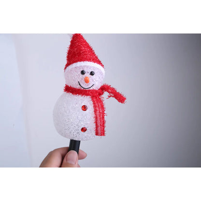 3-Pack Outdoor Christmas Light Solar Snowman Stake | IP55 Waterproof LED Pathway Lamp - Snowman - Decorative Lights