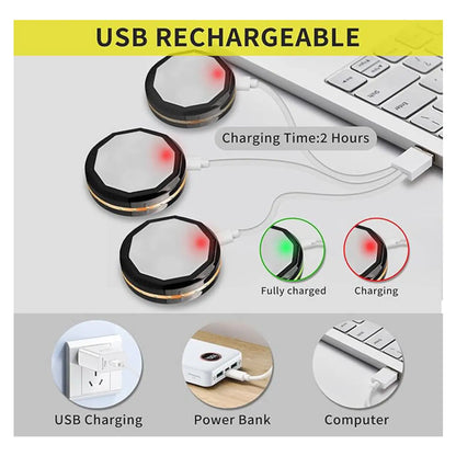 3-Pack Rechargeable Wireless LED Motion Sensor Lights Indoor for Closets and Walls - 3 PCS - Smart Wall Lights