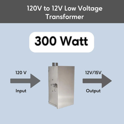 300W Multi-Tap Low Voltage Transformers | 12V - 15V - 120 Volt / 12 VOLT - 15 VOLT / 300 Watt - Landscape Transformers