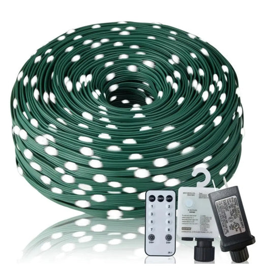 Christmas Rope Lights,1000LED 328Ft Outdoor Decorative String Strobe - As picture - 12V Hanging Light