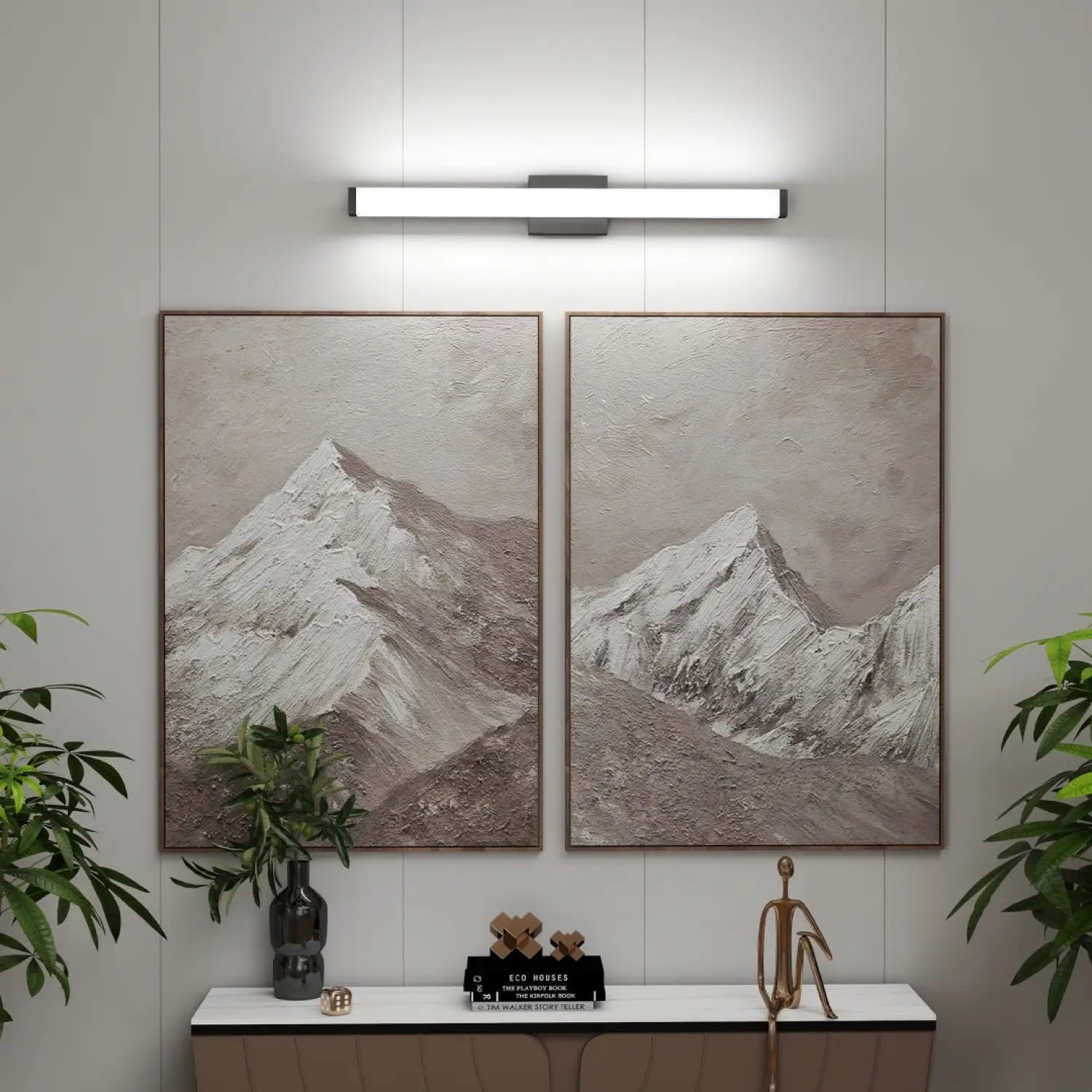 33 inch modern led vanity light fixture for mirrors and cabinets