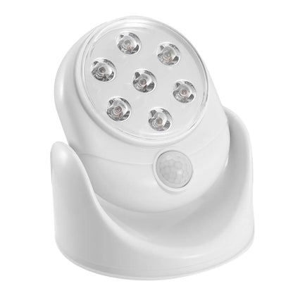 360-Degree Rotatable Spotlight LED Featuring Smart Motion Sensing - White - Spot Light