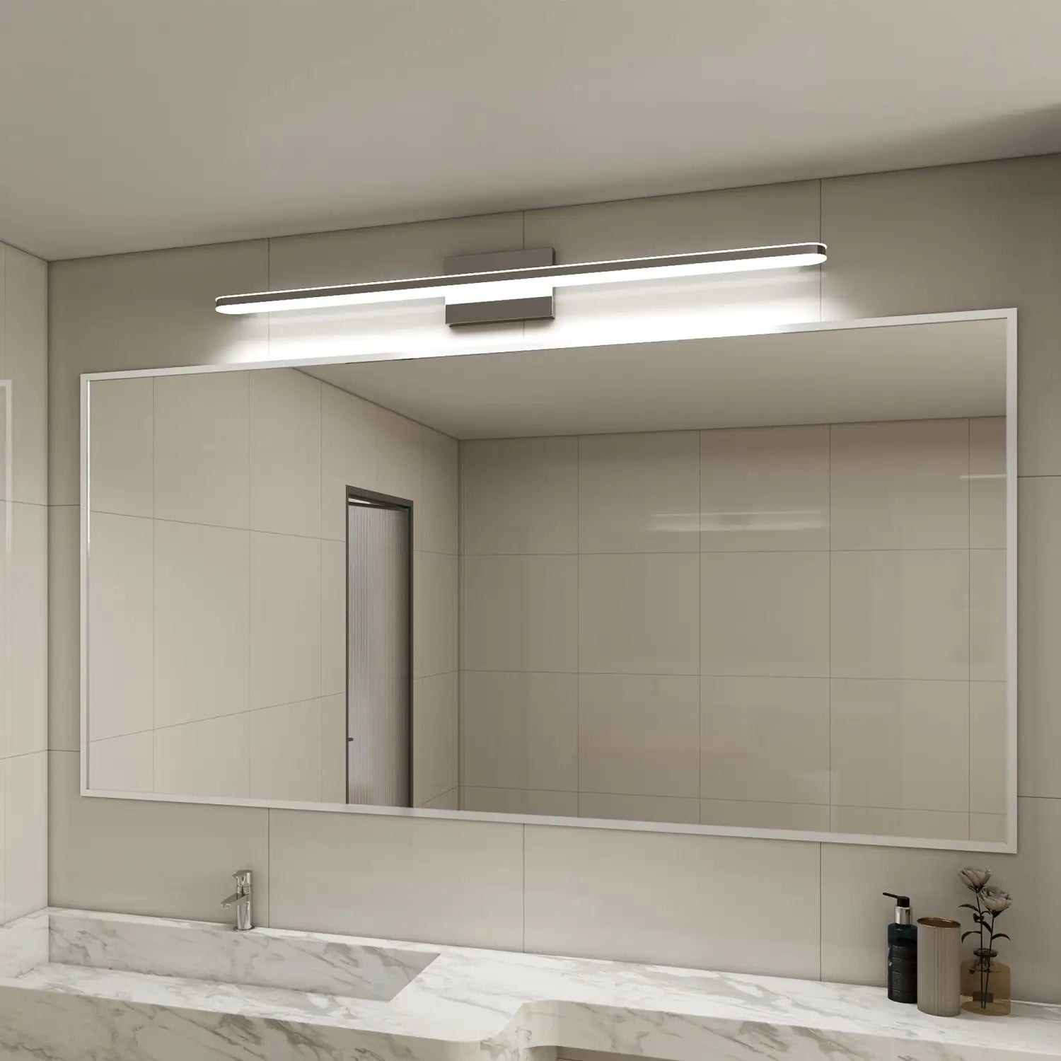39-Inch Modern Chrome LED Vanity Lights for Wall Lighting - 39IN 24W - Wall Lights