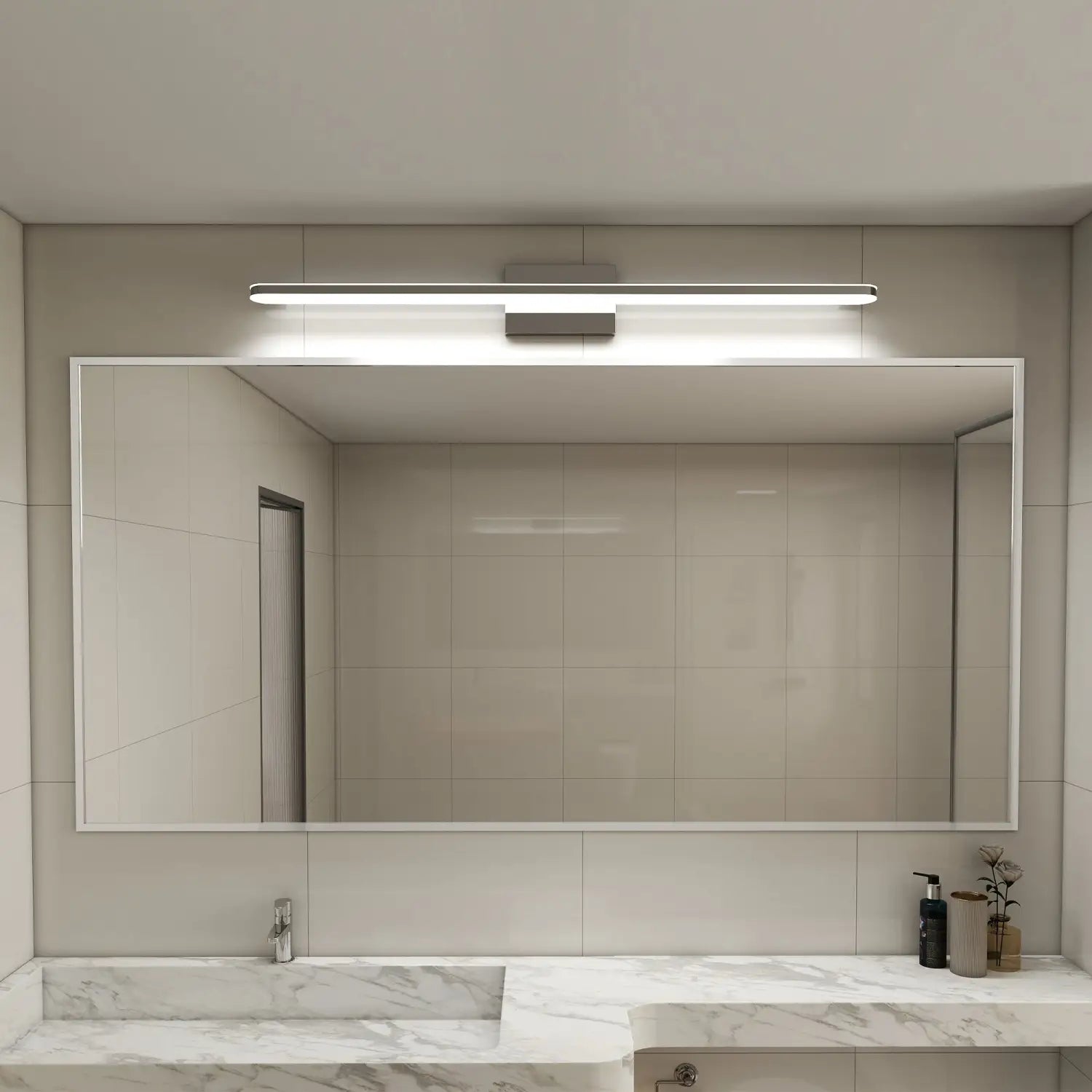 39-Inch Modern Chrome LED Vanity Lights for Wall Lighting - 39IN 24W - Wall Lights