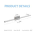 39-Inch Modern Chrome LED Vanity Lights for Wall Lighting - 39IN 24W - Wall Lights