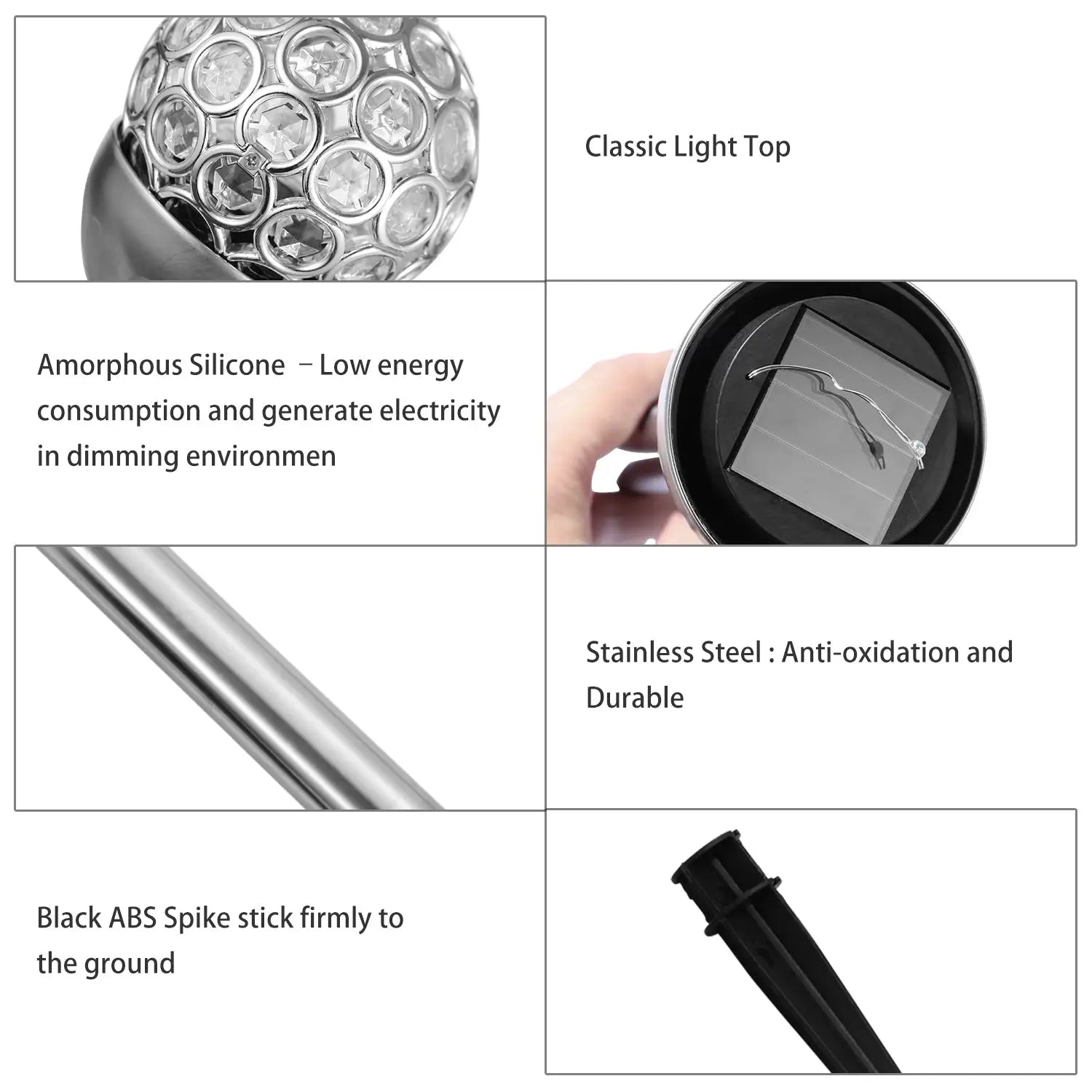 3Pcs Solar Pathway Lights IP44 Waterproof RGB Color Changing For Pathway Garden Walkway Yard Festival Decoration - 3Pcs