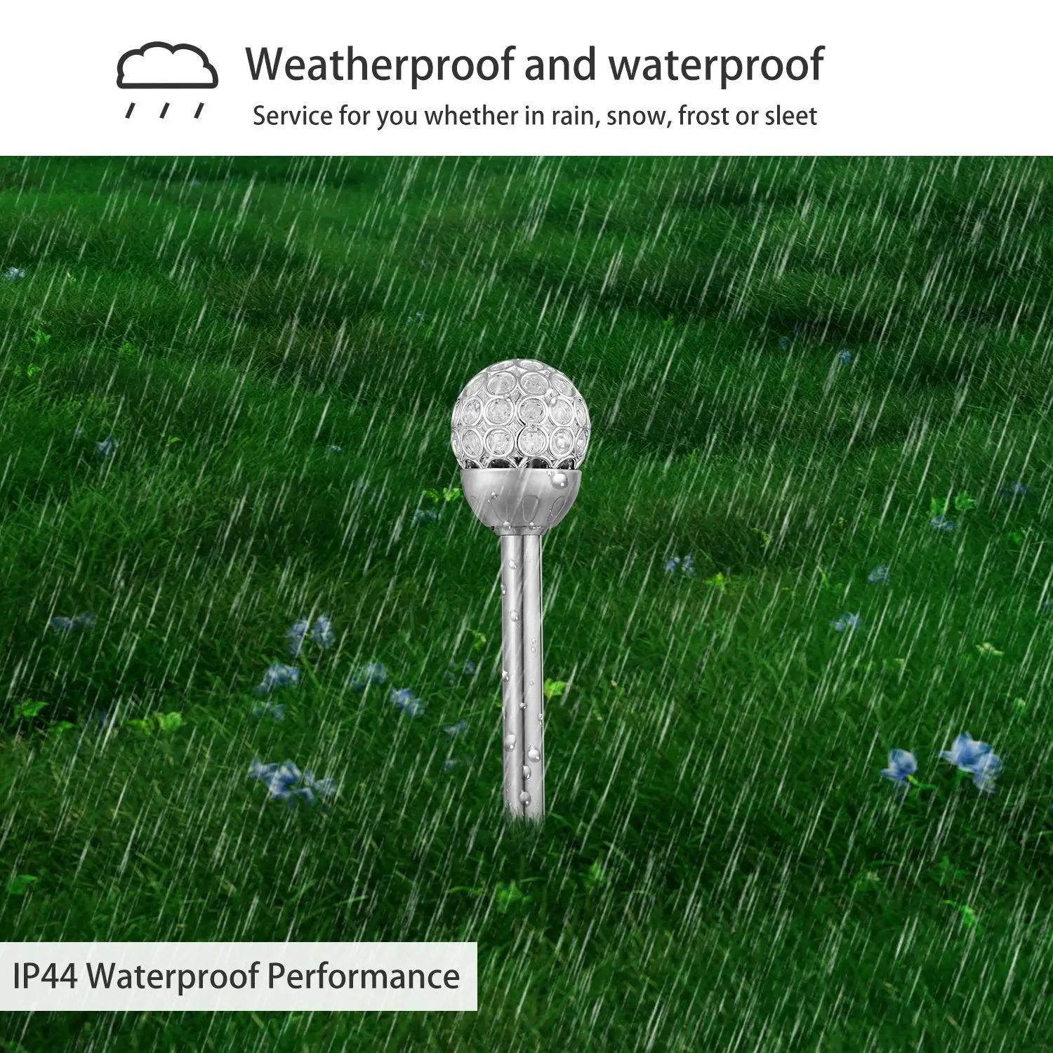 3Pcs Solar Pathway Lights IP44 Waterproof RGB Color Changing For Pathway Garden Walkway Yard Festival Decoration - 3Pcs