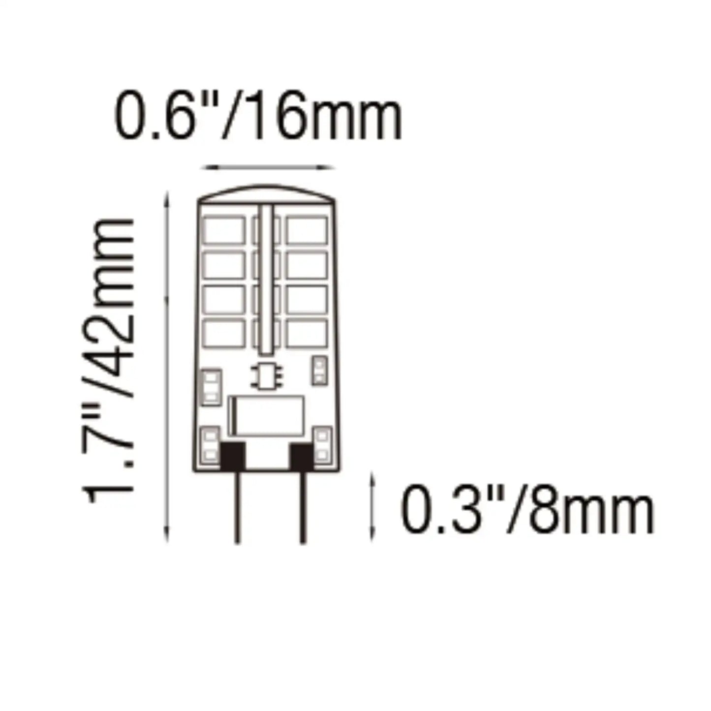 3W 4000K 12V Silicone G4 Bulb Replacing 40W Halogen Bulb - G4 Light Bulb