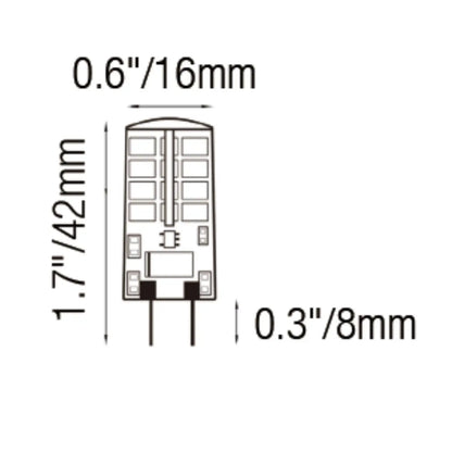 3W 4000K 12V Silicone G4 Bulb Replacing 40W Halogen Bulb - G4 Light Bulb