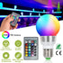 3W E27 RGB 16 Color Change Light Bulbs with IR Remote Control - White - LED Bulb with Remote