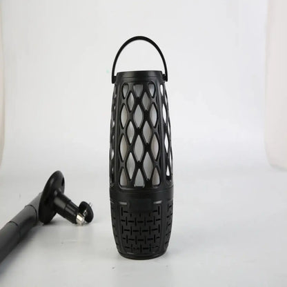 1Pc 4 In 1 Wireless 5.3 Outdoor Speaker IPX5 Waterproof Patio Speaker LED Flame Speaker With 3 Flame Light Modes Hook