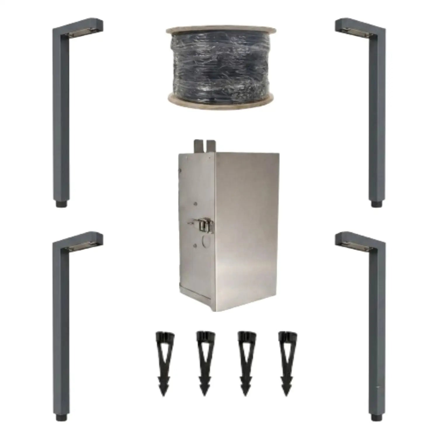 4-Light Brass Path Light LED Kit with 50W Transformer & 500ft Wire - Path Light LED Bundle Kit