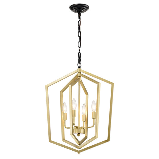 4 Light Farmhouse Kitchen Chandeliers Vintage Cage Light Fixture Adjustable Height Chandeliers For Dining Room Hallway