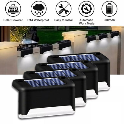 4 Solar LED Bright Deck Lights Outdoor Garden Patio Railing Decks Path Lighting Outdoor Garden Light Deck Lamp Solar