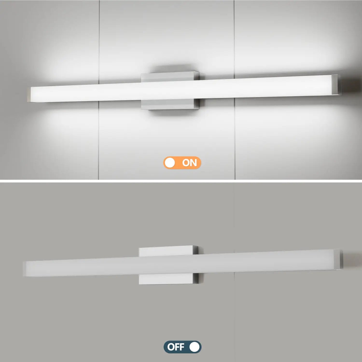 41-Inch Brushed Nickel LED Vanity Lights Modern for Wall Lighting - 41inch 24W - Wall Lights
