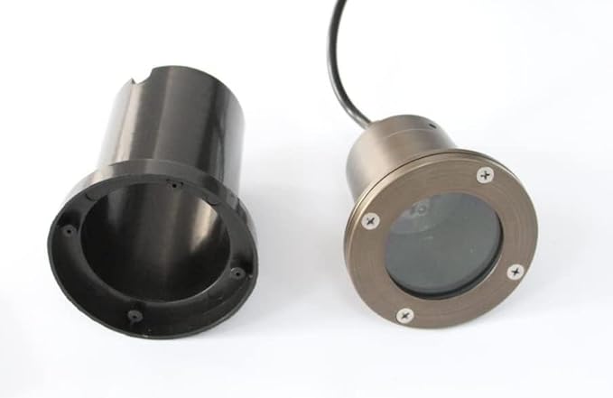 In-Ground Well Modern Lighting Fixtures with Brass Cover (Flat Top)