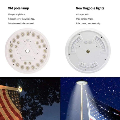42 LED Solar Lights with Adjustable Brightness and IP55 Waterproof White 12V Hanging Light